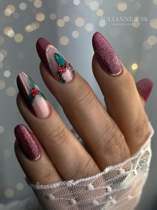 Toto sú vianočné bomby 🎄😍❤️‍🔥 Modelovala som opäť Juicy builder gélom Cinnamon Latte 🥰 Naaaadherná bordová farba Mulled...